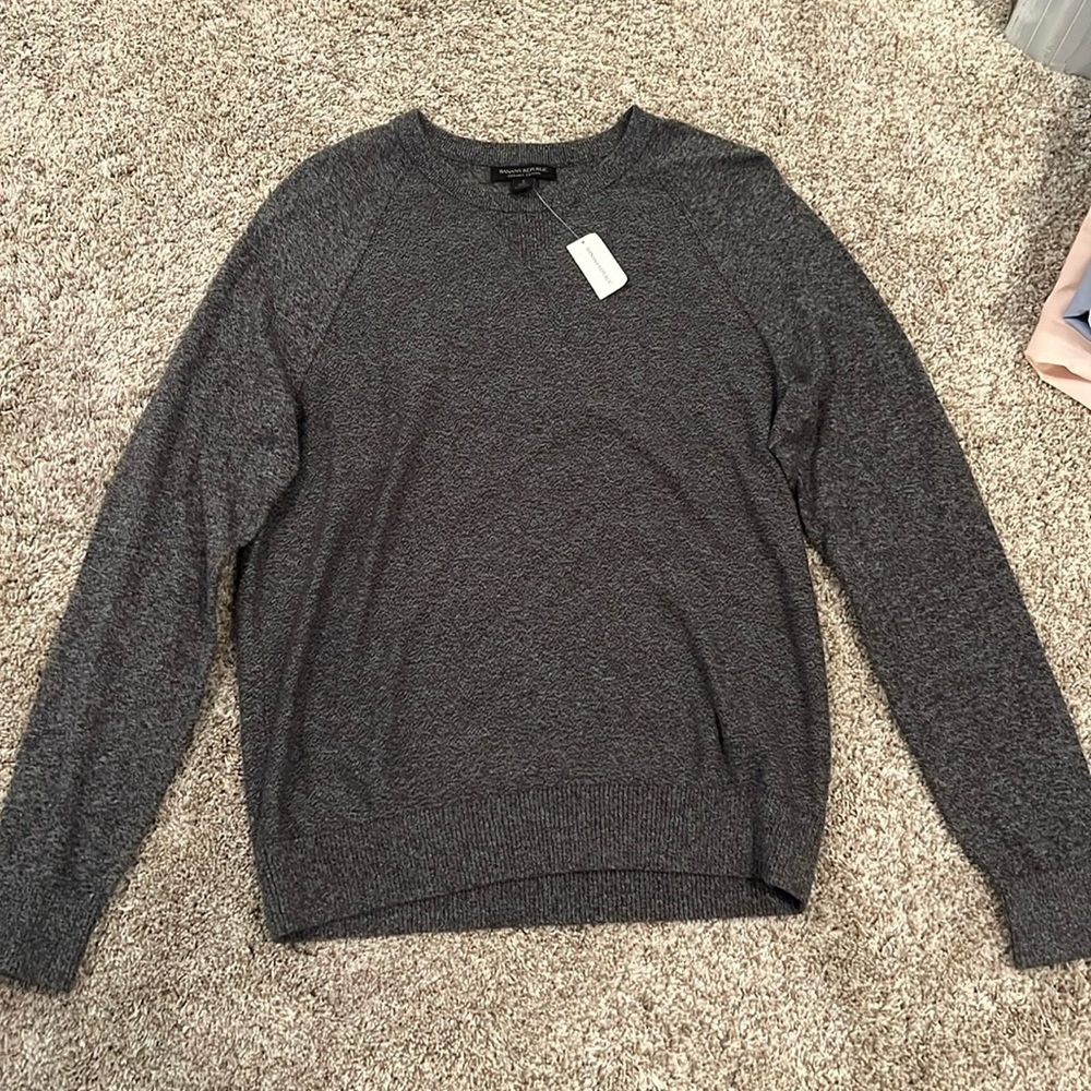 Banana republic grey cotton sweater, size S WITH TAGS, perfect condition NEW